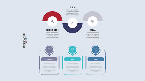 3-Point Vector Template - Customizable Infographic Design