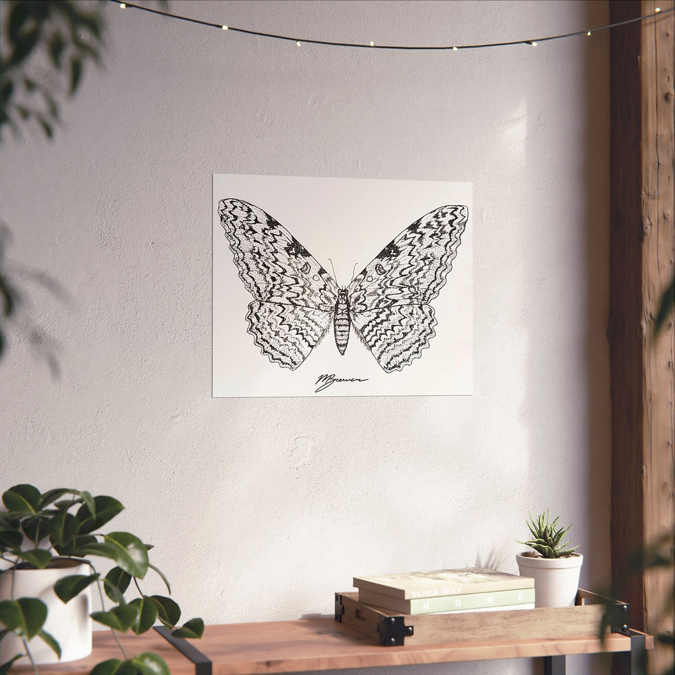 Thumbnail: "Thysania agrippina" Stippled Ink Drawing Print
