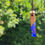 Thumbnail: Pendentif en Bois Exotique et incrustation feuille d'argent