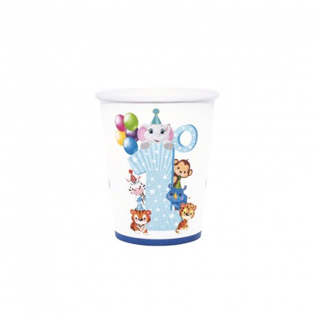Party e Co. Bicchieri il mio Primo Compleanno Celeste da 266 ml 8 pz