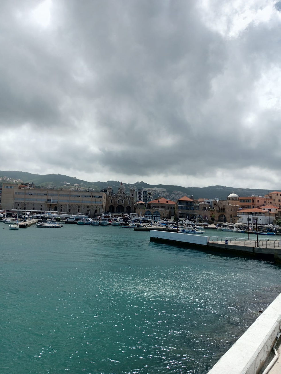 A view back to the city from the harbor