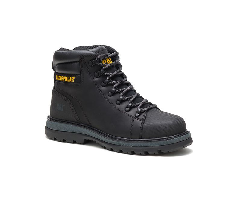 CATERPILLAR FOXFIELD STEEL TOE WORK BOOT BLACK P901057