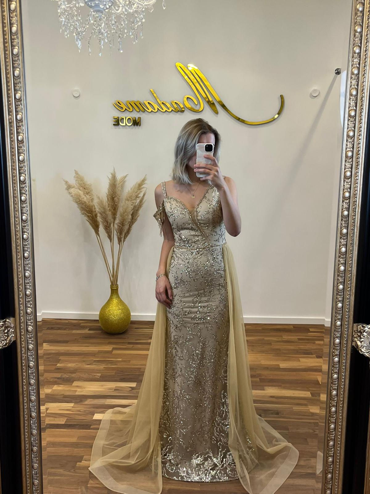 Paillettenkleid Gold
