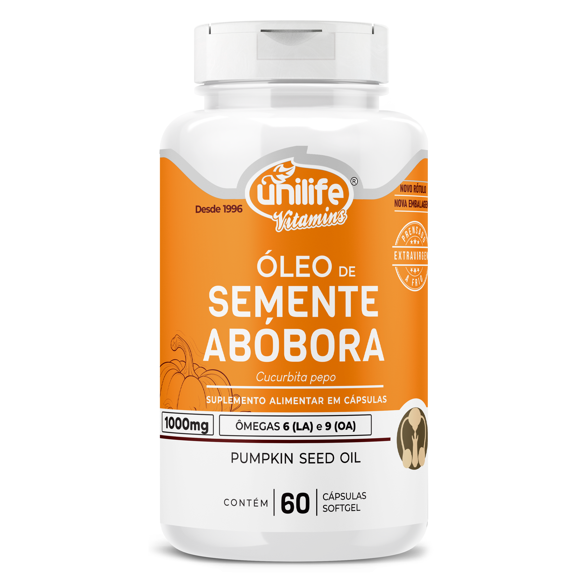 Óleo de Semente de Abóbora em cápsulas 1200 mg | Unilife