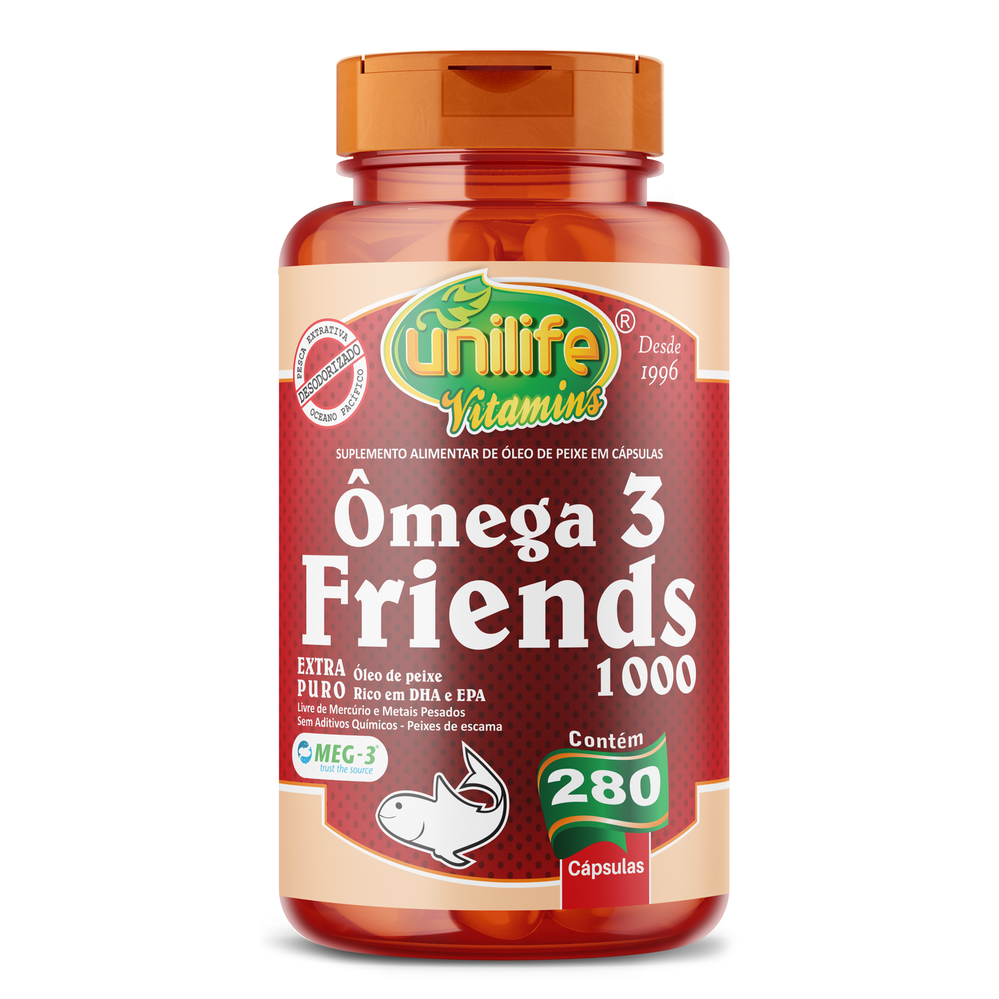 Ômega 3 Friends em cápsulas 1200 mg | Unilife