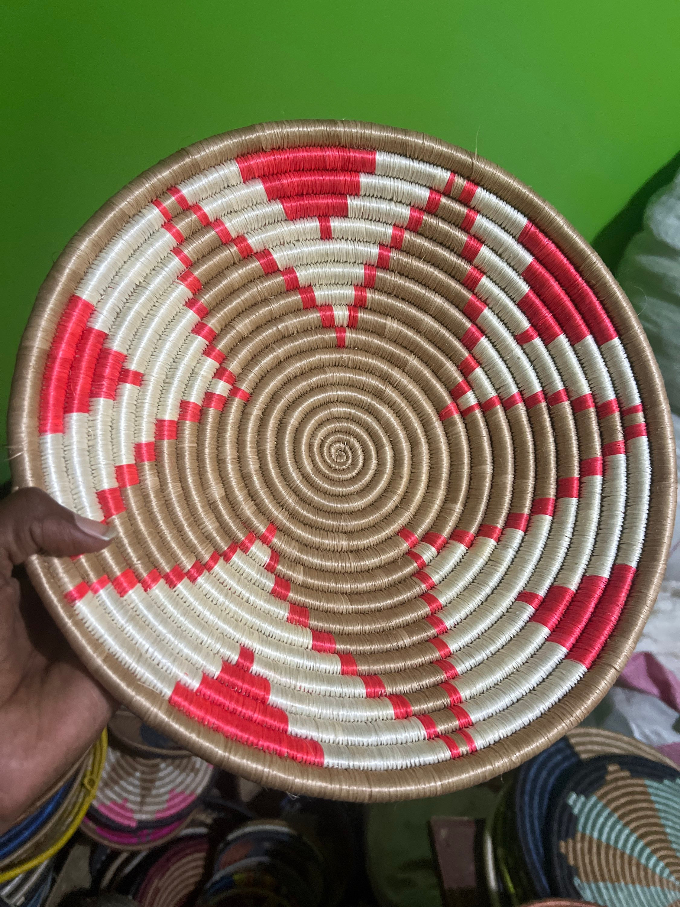  Wall decoration baskets, Rwanda baskets, handmade wall baskets