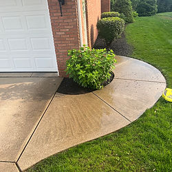 Dirty concrete walkway