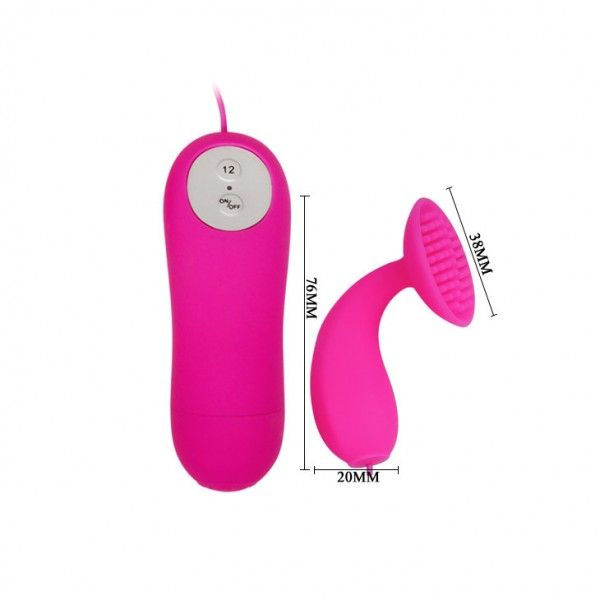 縮圖：12 Speeds Wired Strong Vibrating Waterproof Silicone Egg With Round Brush
