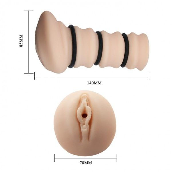 縮圖：Crazy Bull Cyber Skin Vaginal Masturbator Cock Ring Set