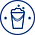 Blue bucket graphic in circle