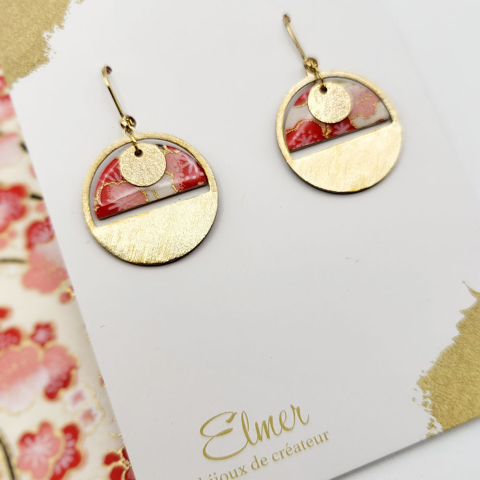 Miniature : Boucles d'oreilles HANKAÏ, taille moyenne / 3 coloris