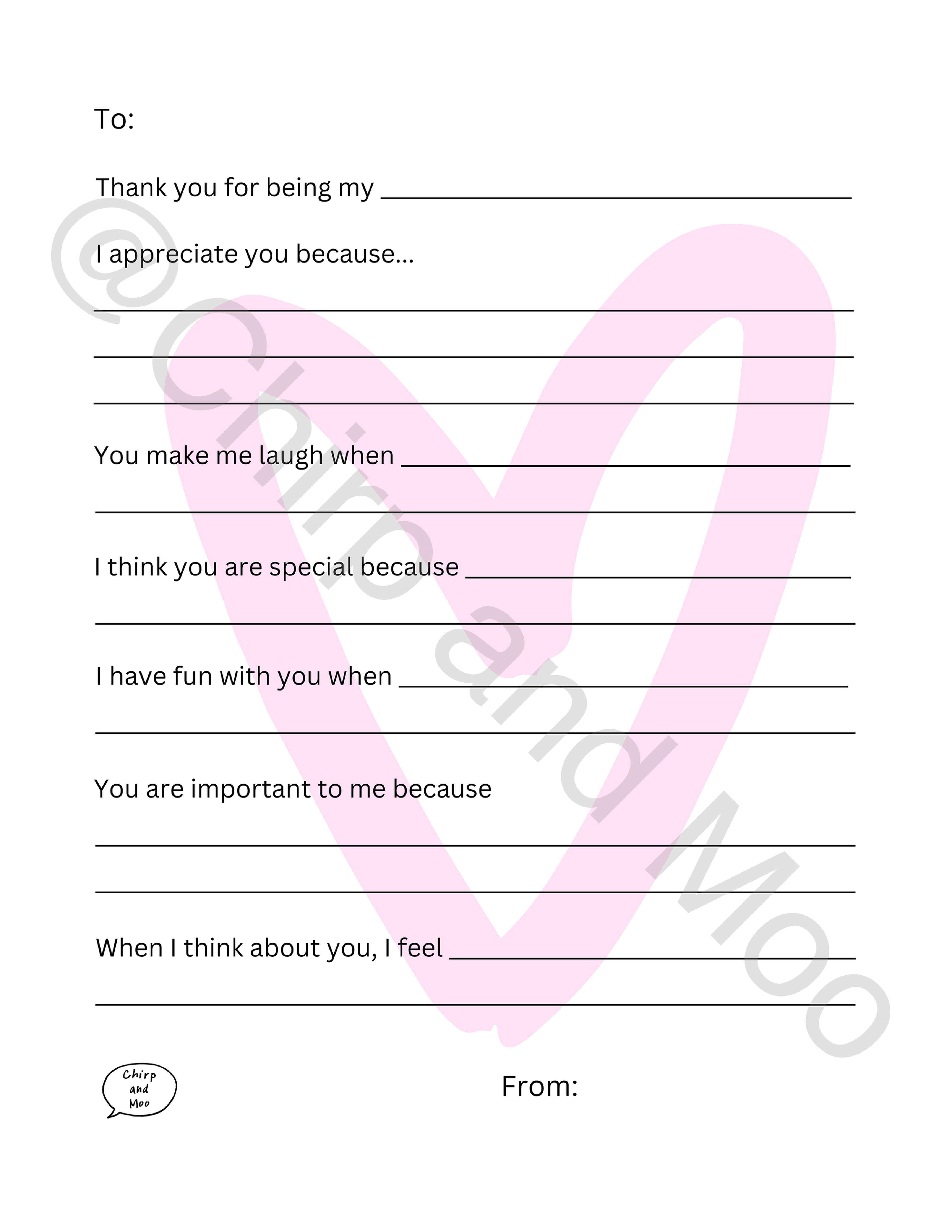 Gratitude Letter Template