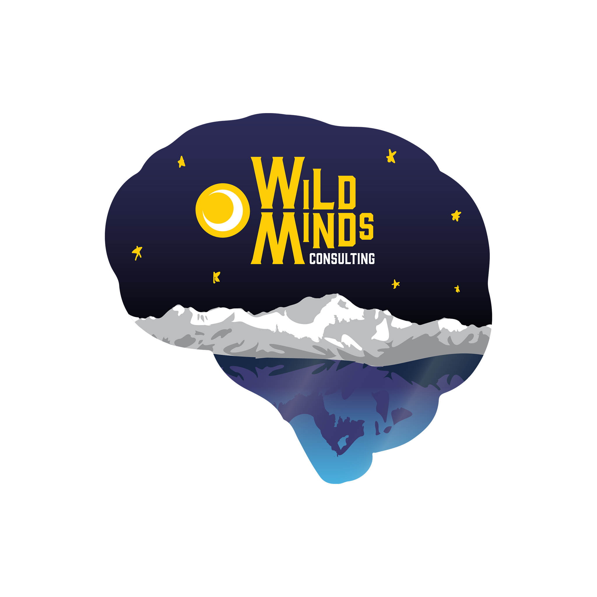 Wild Minds Logo inside a brain