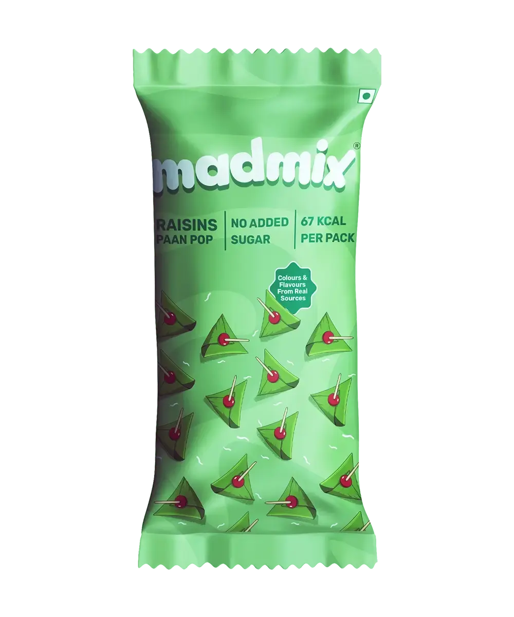Madmix Paan Pop Raisins -(Pack of 5 X 15 gm) 75 gm