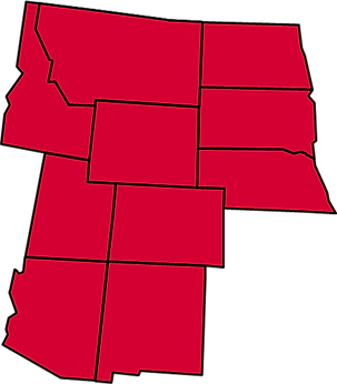 Mountain Region cut out combined with all states for nominees of the Positive Athlete program to submit to