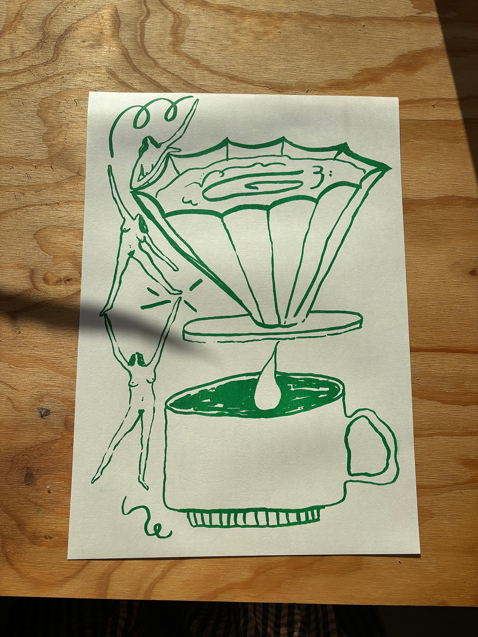 Thumbnail: ‘Drop drip’ A3 Risograph Print 