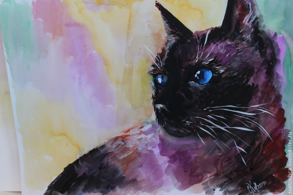 Картина "Задумчевый кот"