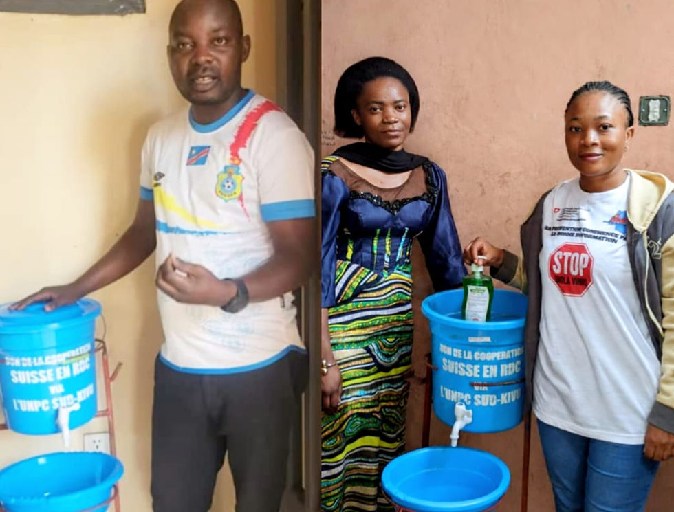 Prévention d’Ebola au Sud-Kivu : L’UNPC équipe les médias de territoires en dispositifs de lavage des mains