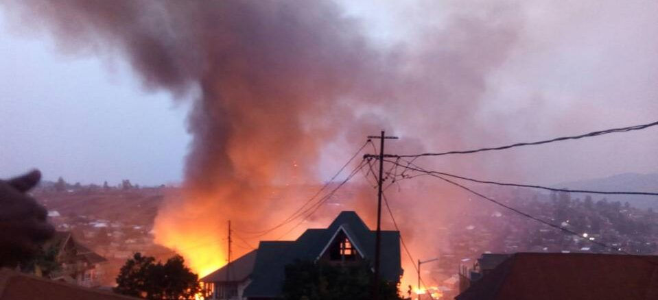 Panzi : 10 maisons calcinées neuf autres détruites sur avenue Nduba