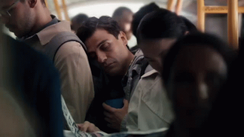 A gif of a man falling asleep