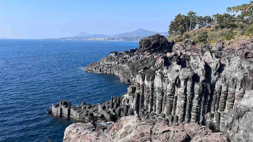 Volcanic rocks at the shore of Jeju Island