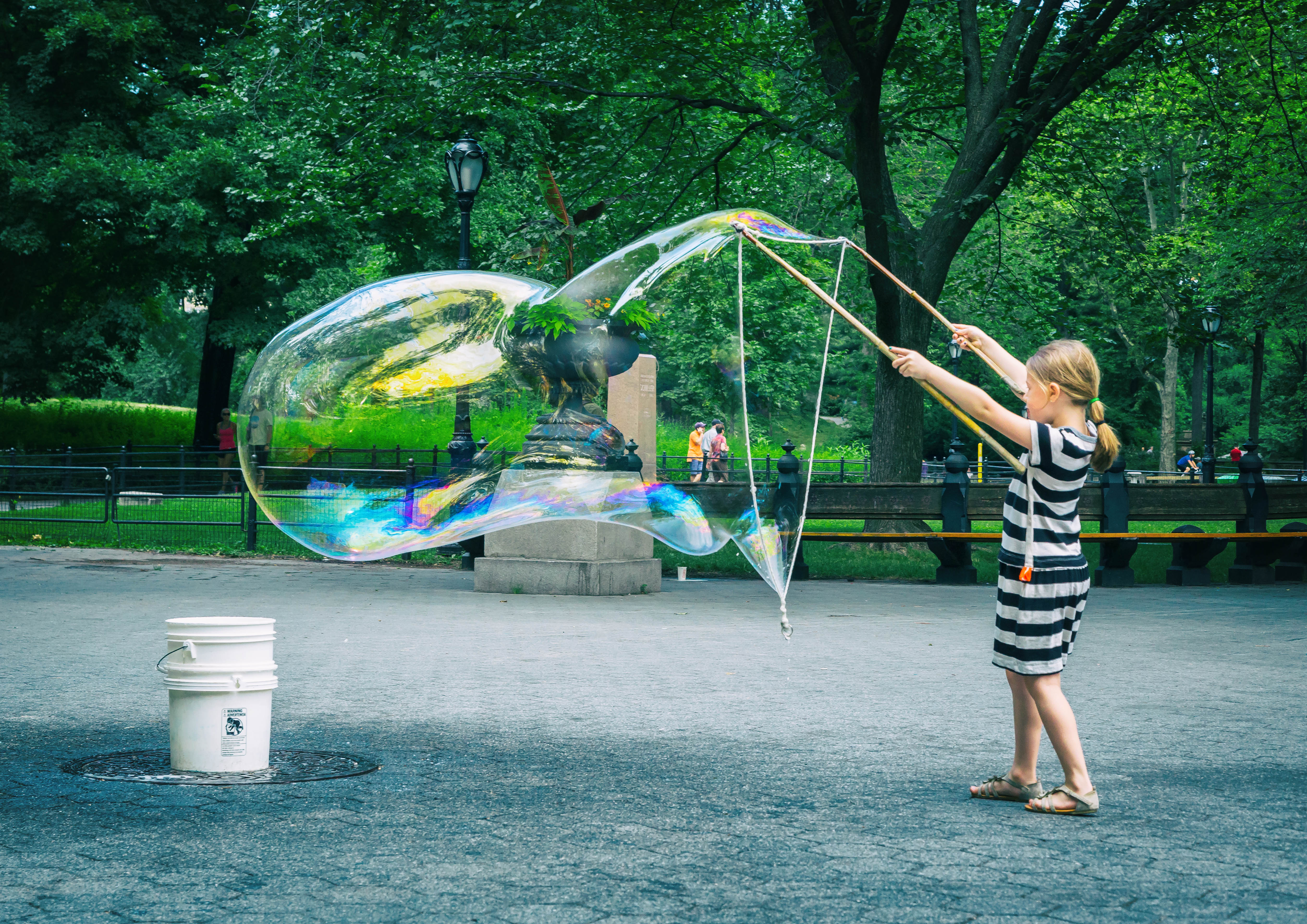 In the bubble She can do it A