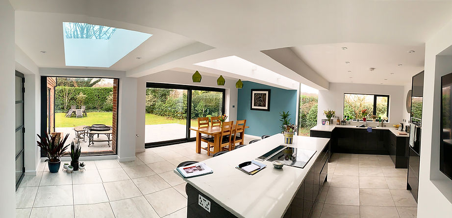 AMD Building Services Kitchen Extension with vaulted ceilings and rooflights Image 3 Lands