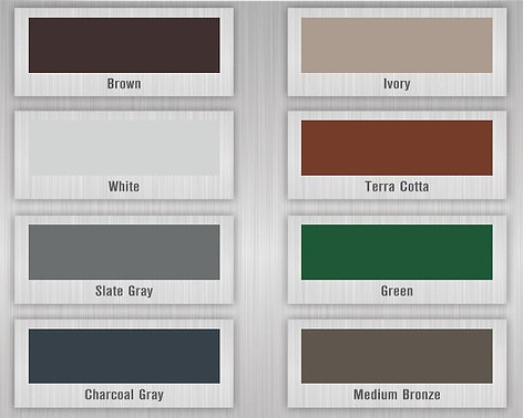 Standard colors we carry for Metal roof flashings.