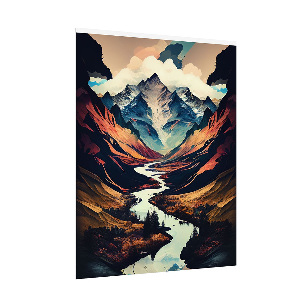 Thumbnail: Abstract Mountain - Rolled Poster