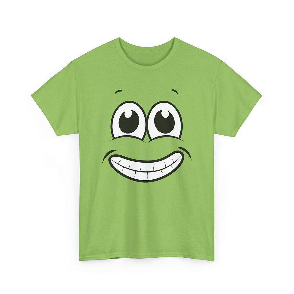 Thumbnail: Funny Grin Emoji T-Shirt - Unisex Cotton Tee
