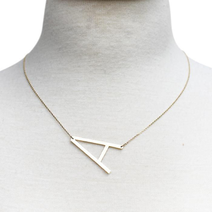 Thumbnail: Gold Initial Necklace, Personalized Letter Pendant, Elegant Everyday Jewelry