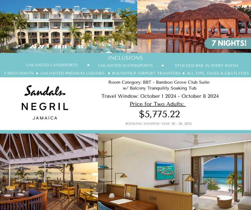 Unwinding in Paradise: The Ultimate Couples Getaway at Sandals Negril
