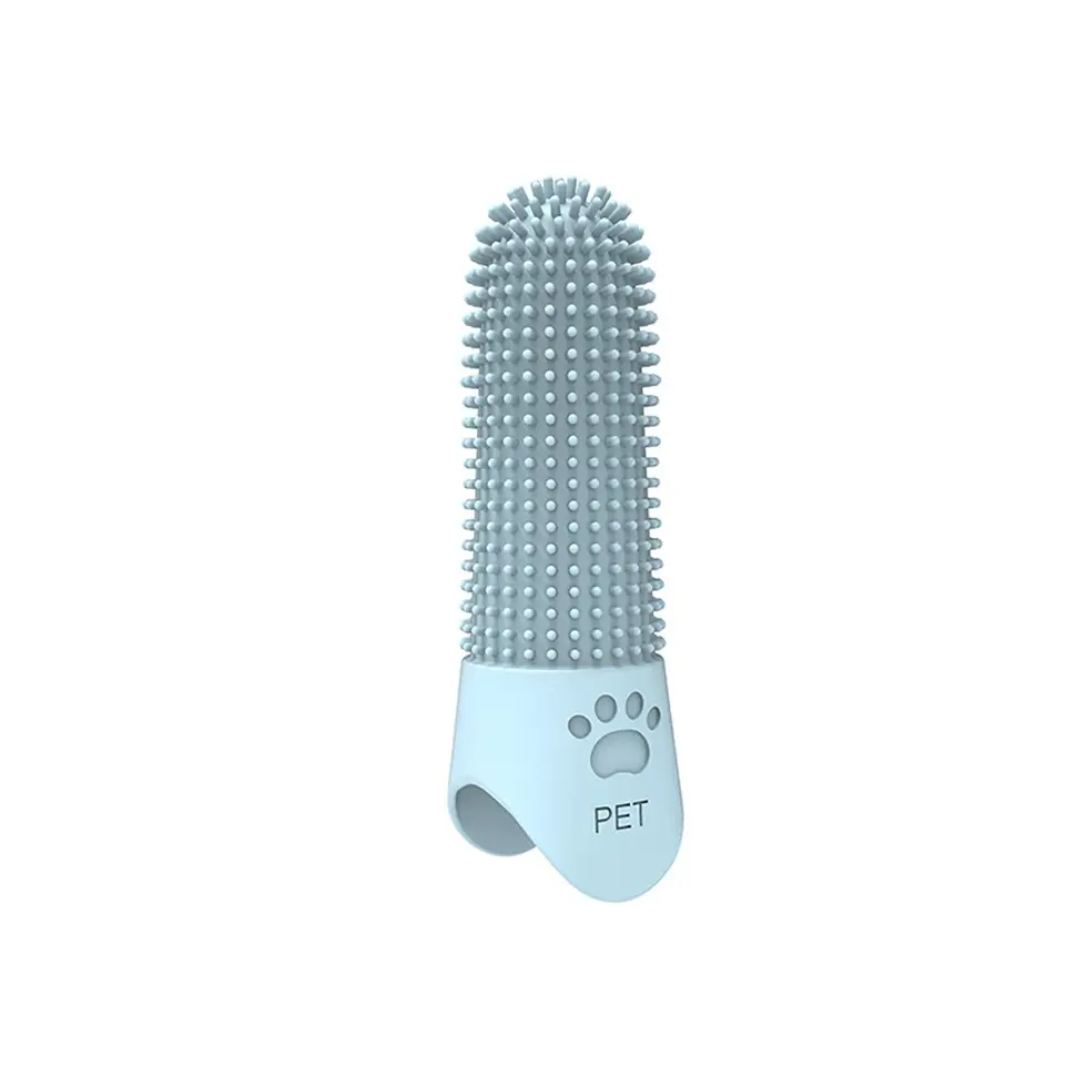 Thumbnail: Pet Silicone Finger Toothbrush – Soft Finger Tips for Cats & Dogs
