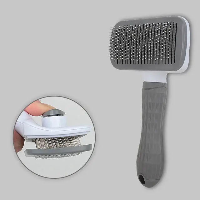 Thumbnail: Dog & Cat Comb Brush - Needle Pet Hair Remover for Dogs & Puppies