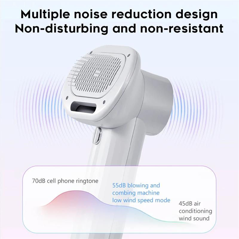 Thumbnail: Smart Pet Hair Dryer for Dogs & Cats, Quiet Grooming Blow Dryer with Comb