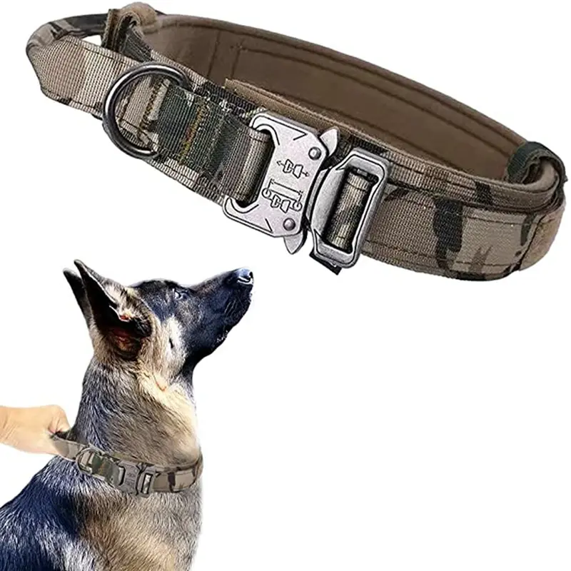 Thumbnail: Durable Tactical Dog Collar & Leash – Adjustable Military Pet Collar for Dogs
