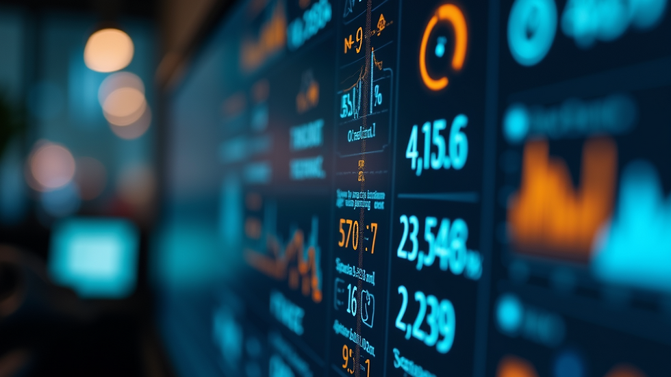 Close-up view of a digital dashboard showing fleet management data