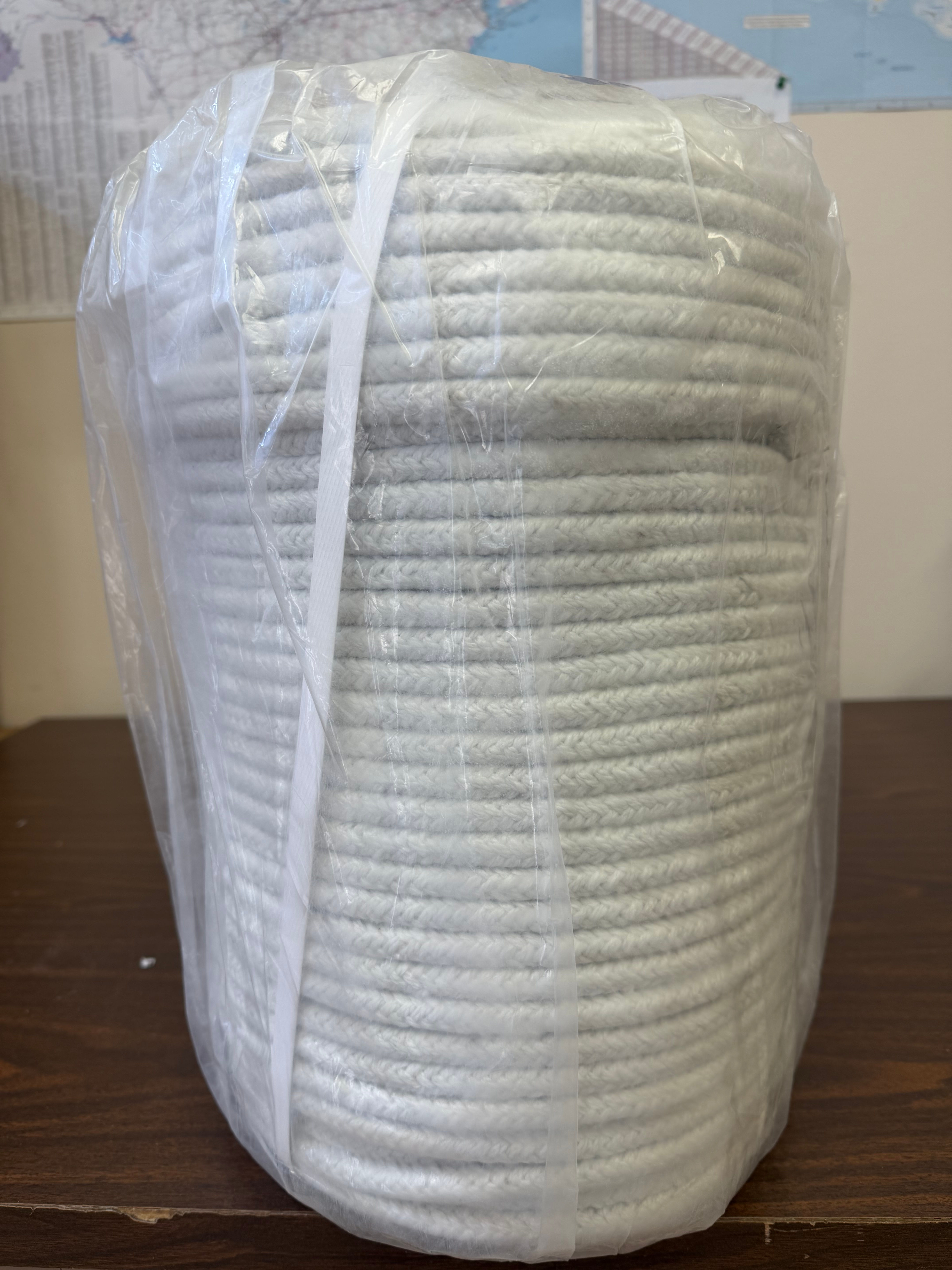 Ceramic Fiber Round Braided Rope 70ft x 1.5"Diameter