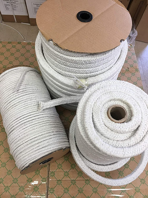 Ceramic Fiber Round Braided Rope 600ft x 1/4
