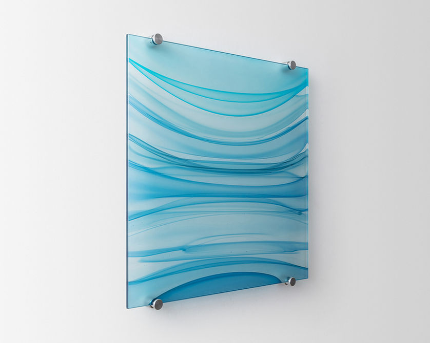 Segmented Infusion Print in Grey Blue (detail)