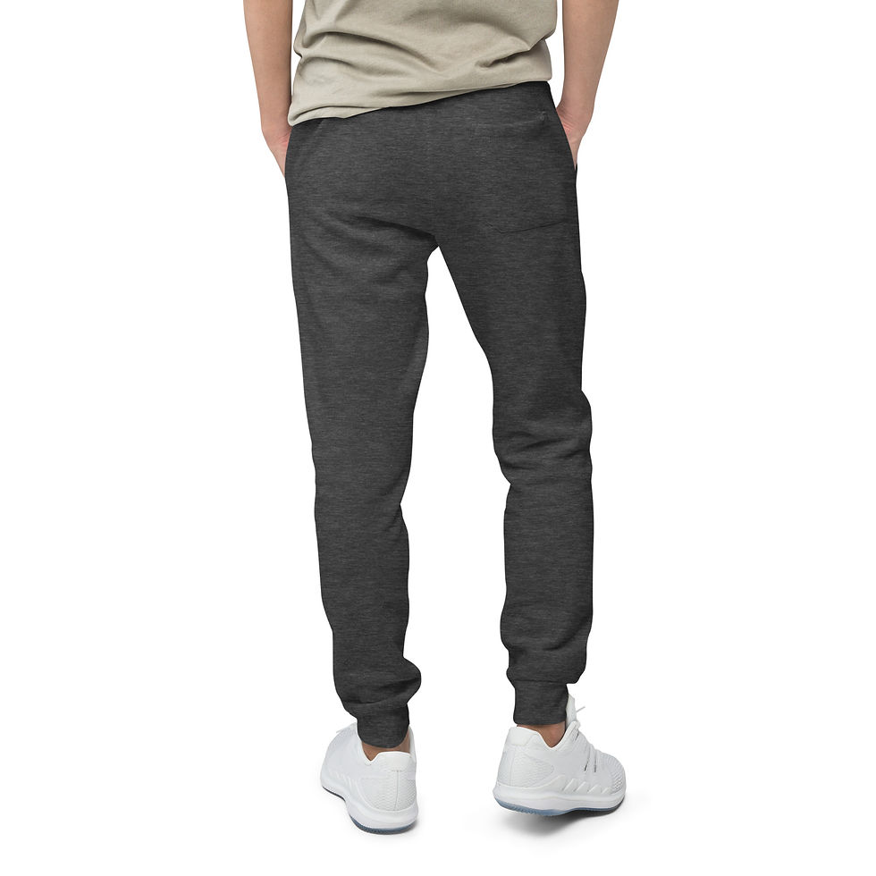 Thumbnail: Unisex fleece sweatpants White BD Logo.