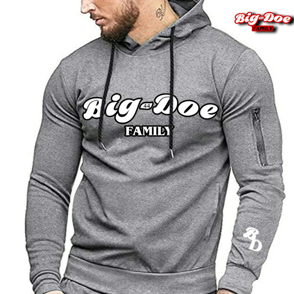 Thumbnail: Grey Hoodie track suite Big WHITE BD logo