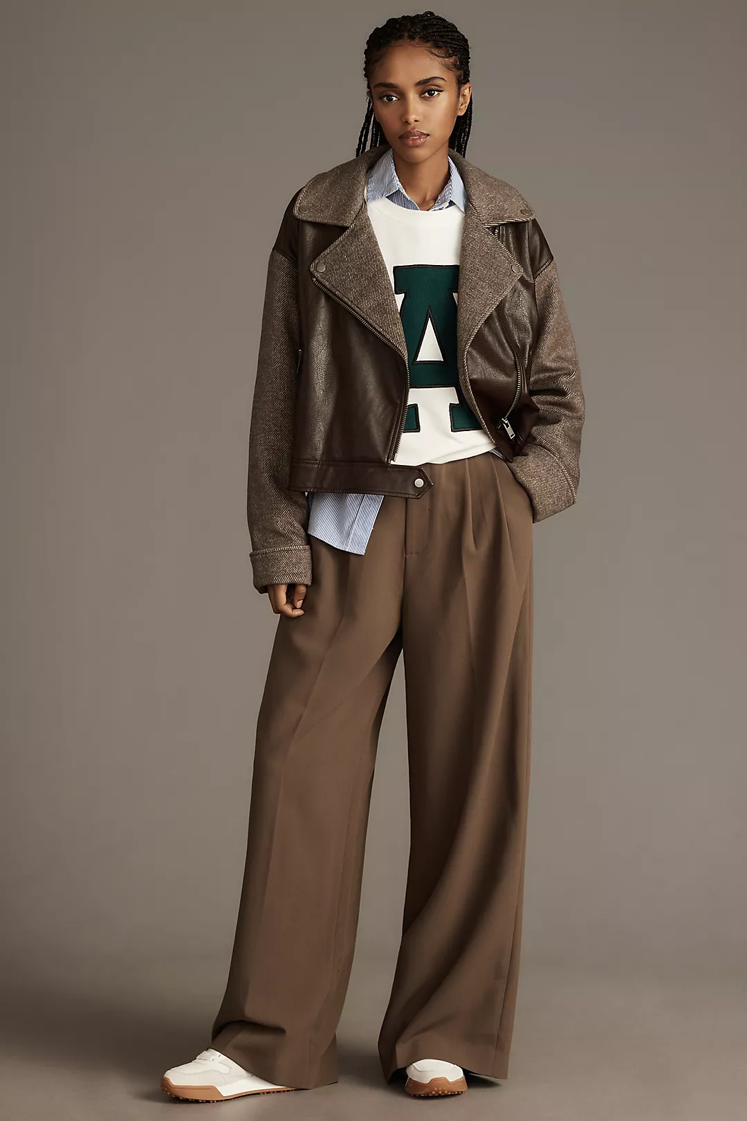 Anthropologie Twill Cocoon Moto Jacket