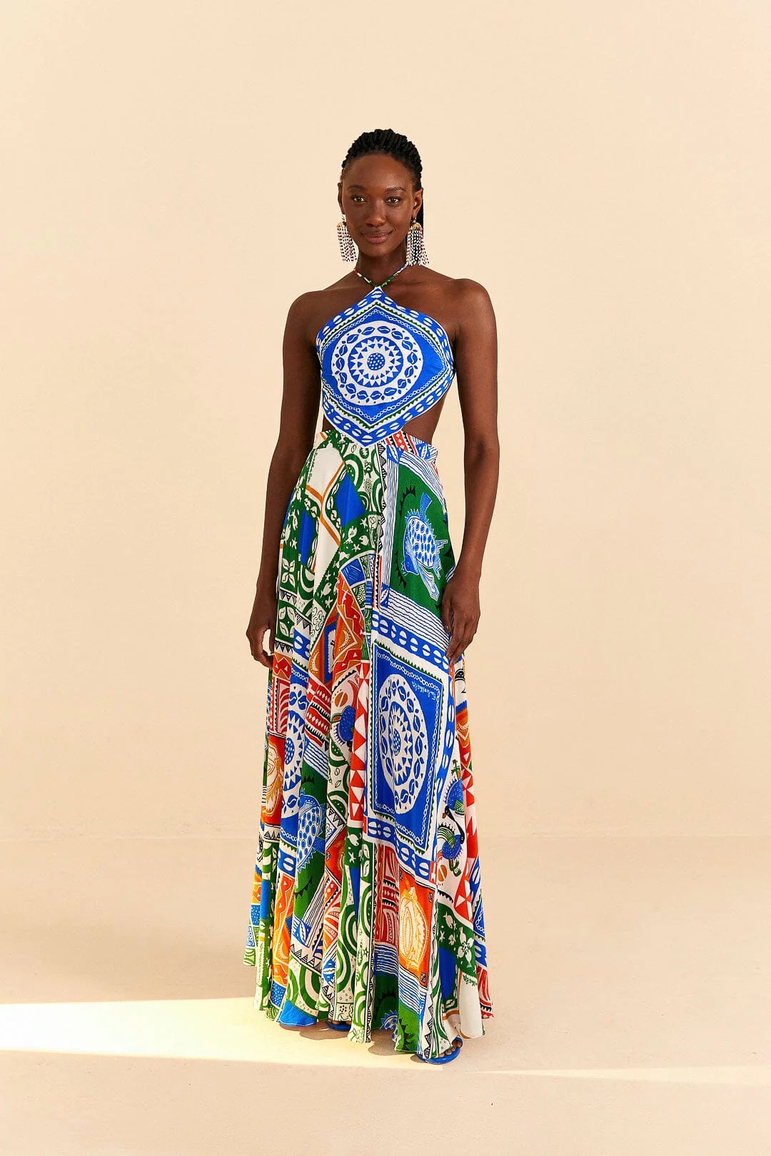 Farm Rio-Off-White Pitta Colors Maxi Dress