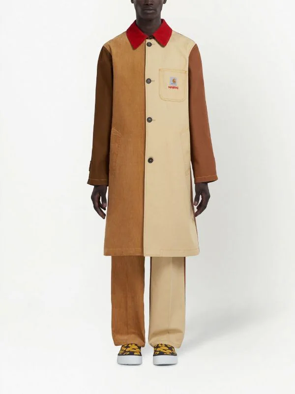 Marni colour-block single-breasted coat