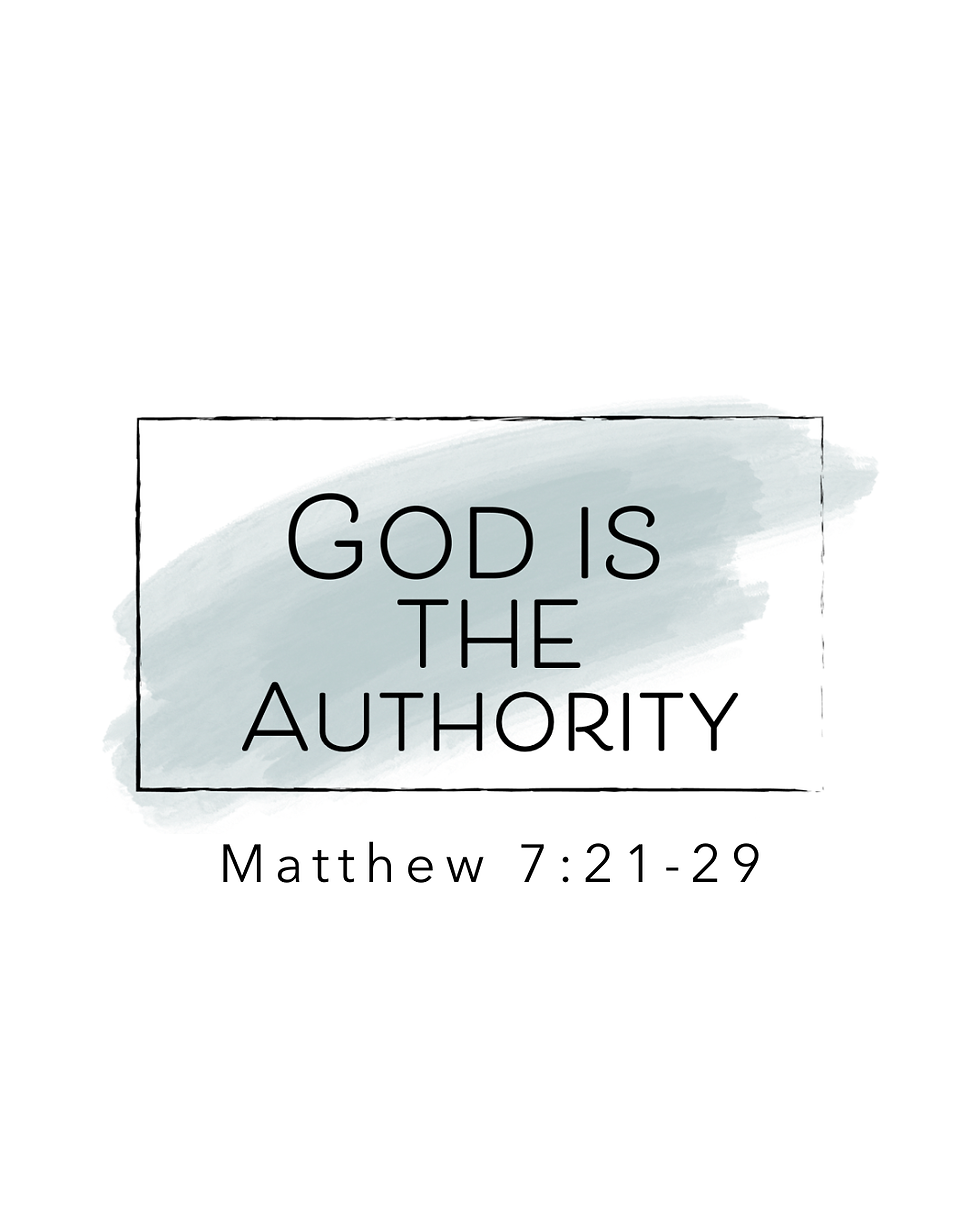 God is THE Authority