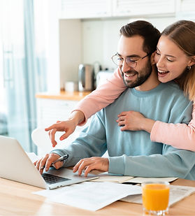 couple looking at computer