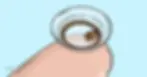 contact lens on finger