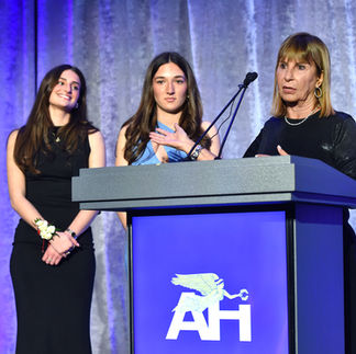 NHS Chair Lea Soupata addresses gala attendees