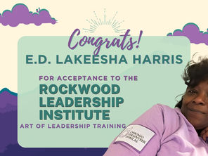 E.D. Lakeesha Harris Accepted for Rockwood Leadership Training Experience